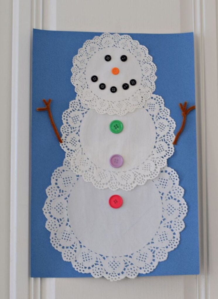 Paper Doily Snowman
