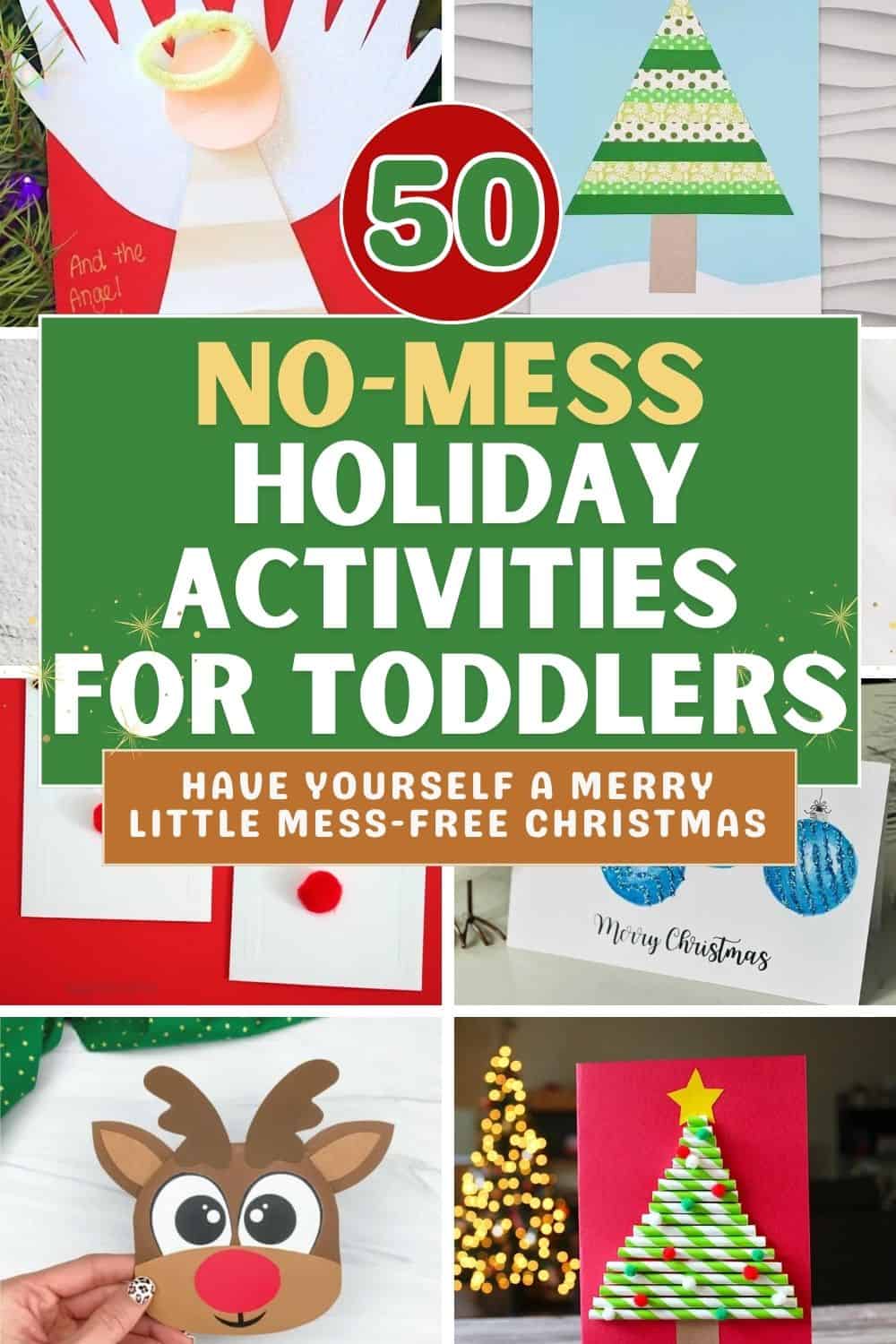 no mess christmas activities for toddlers