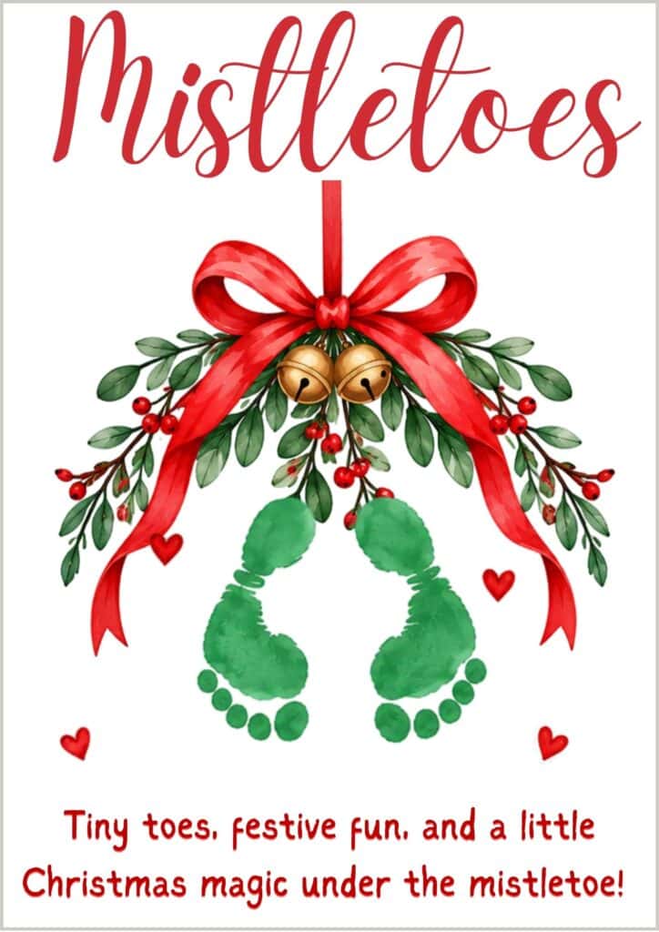 Mistletoes Footprint Printables