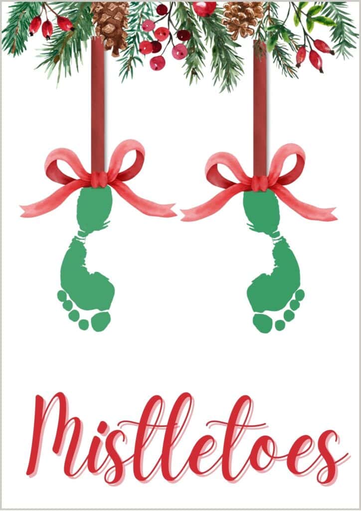 Mistletoes Footprint Printables